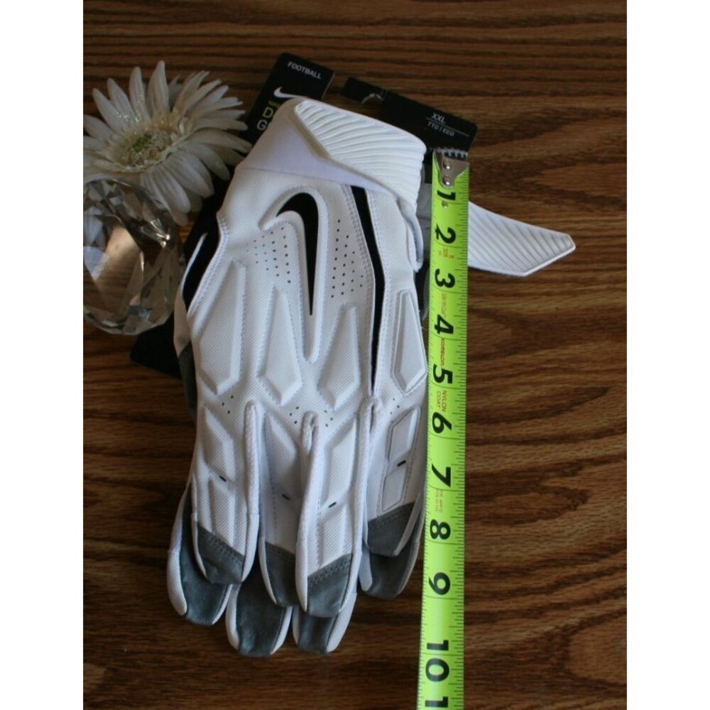 Nike D Tack 6.0 Football Gloves White Padded Lineman DT Adult XXL
